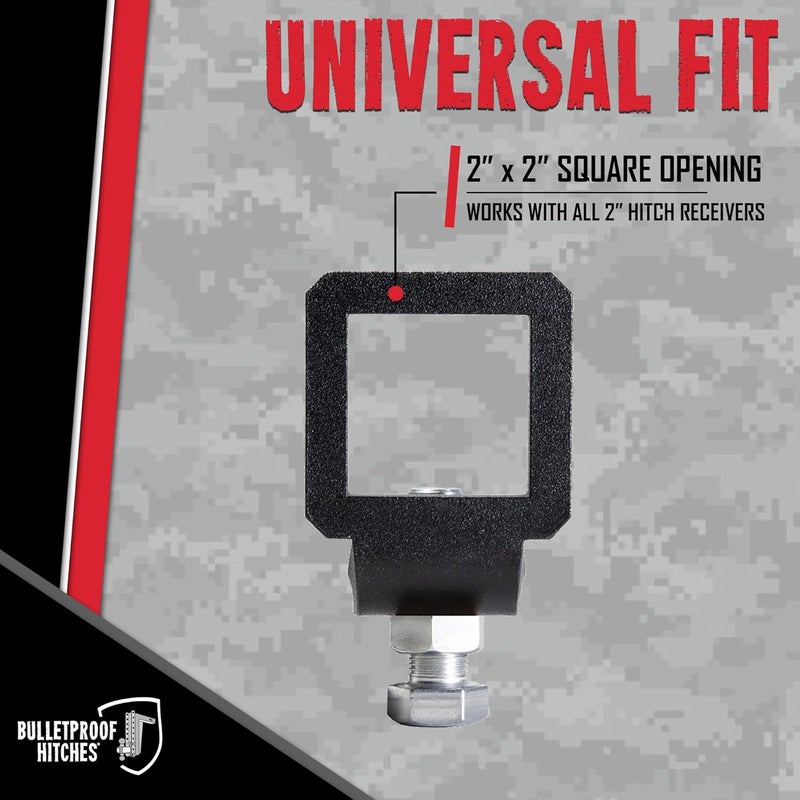 BulletProof Hitches - 2" Anti Rattle Hitch Clamp - Anti Rattle Hitch Tightener for 2 Inch Hitches - Hitch Stabilizer with Black Textured Powder Coat - Image 3